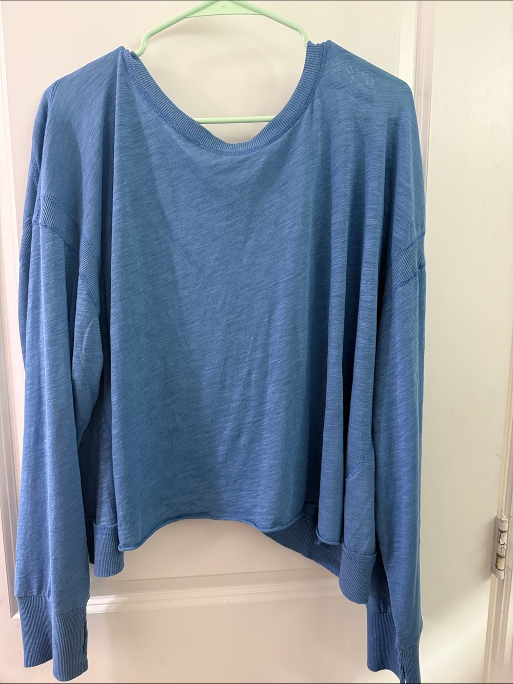 FP Movement by Free People Relaxed Scoop-Neck Pullover in Dusty Blue